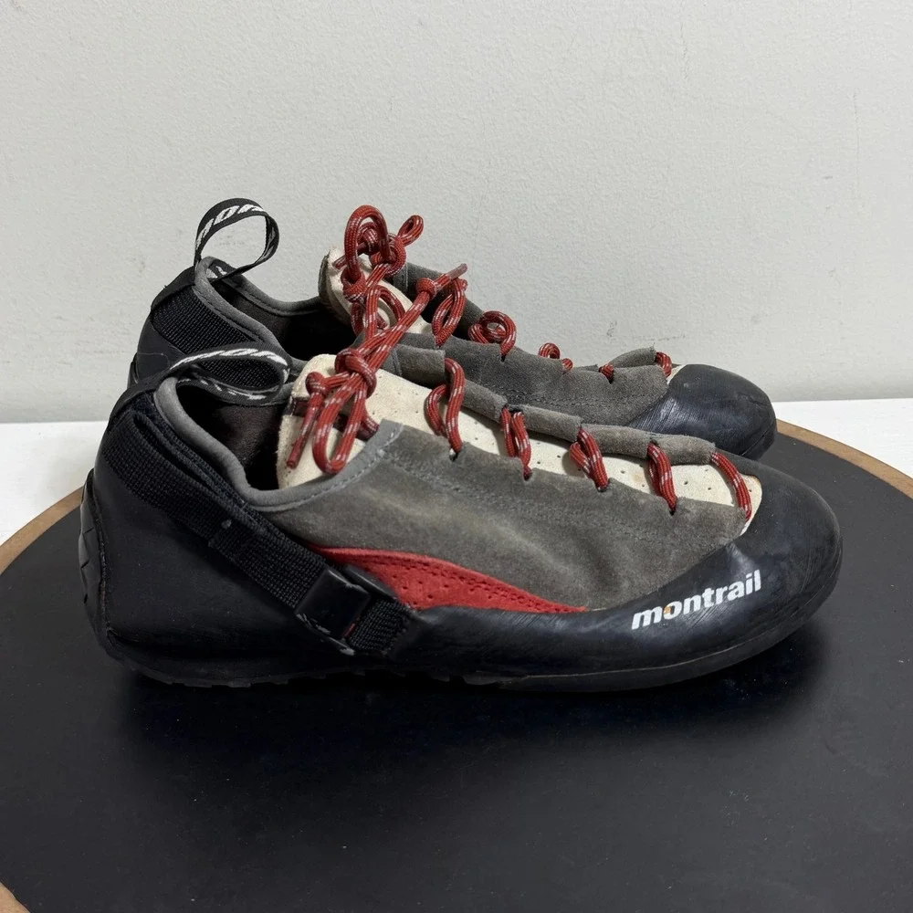Montrail Rock Climbing Shoes Men US‎ 7.5 Approach Technical Suede Red Gray